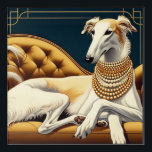 Art Deco Borzoi Acrylic Wall Art<br><div class="desc">Perfect for the Art Deco Borzoi lover!</div>