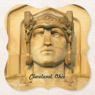 Art Deco Bridge Guardian Paper Coaster