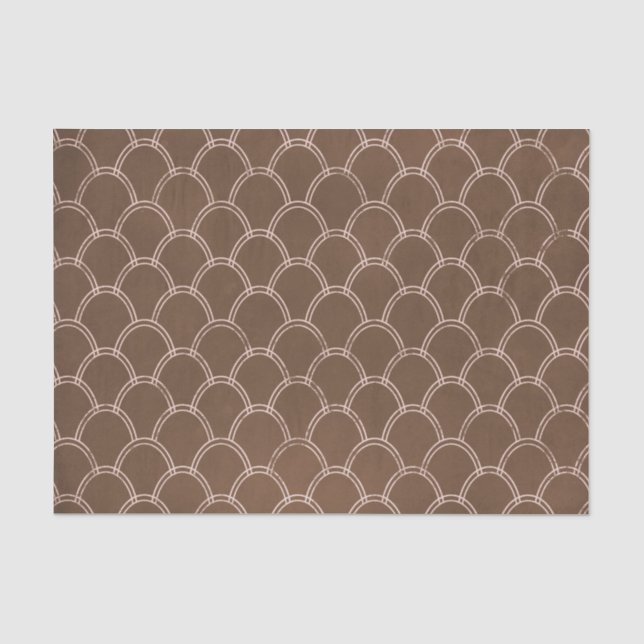 Art Deco Brown Gold Crafting Tissue Paper (Front)