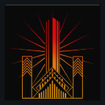 Art Deco Buildings Photo Print<br><div class="desc">A retro design in the style of art deco.</div>