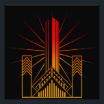 Art Deco Buildings Photo Print<br><div class="desc">A retro design in the style of art deco.</div>