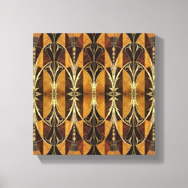 Art Deco Burl Wood Canvas Print (Front)
