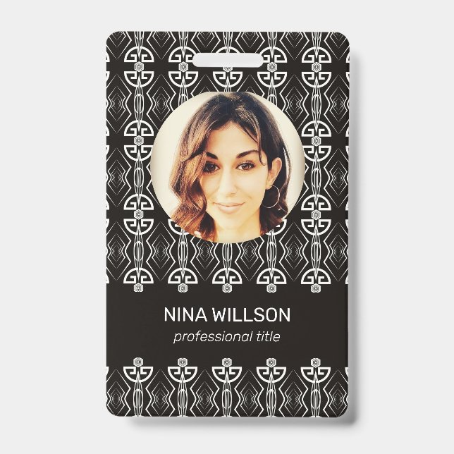 Art Deco Business ID Badge (Front)