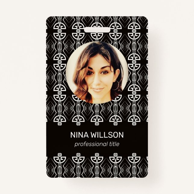 Art Deco Business ID Badge (Front)