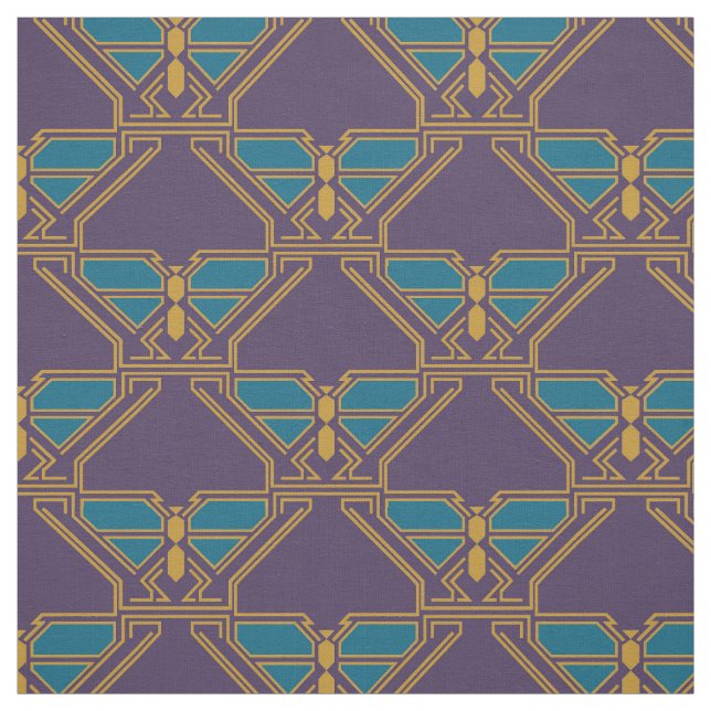 Art Deco Butterflies Fabric (Swatch)