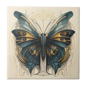 Art Deco Butterfly Tile