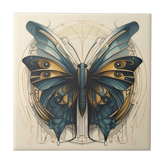 Art Deco Butterfly Tile (Front)