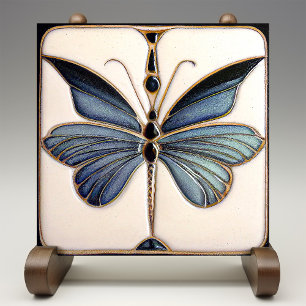 Art Deco Butterfly Wall Decor Art Nouveau Ceramic  Tile