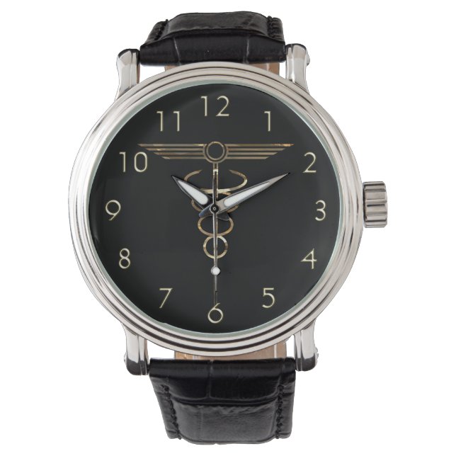 Art Deco Caduceus Watch (Front)
