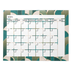 Art Deco Calendar Notepad