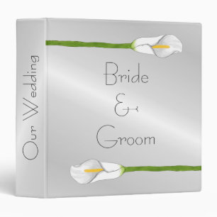 Art Deco Calla Lily Wedding Album Binder