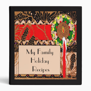 Art Deco Candle and Pinecone Recipe Binder