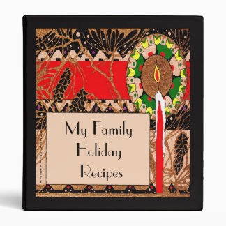Art Deco Candle and Pinecone Recipe Binder