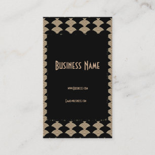 Art déco carte de visite Gold Black