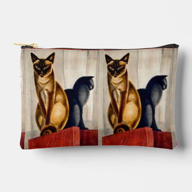 Art Deco Cats Accessory Pouch (Front)