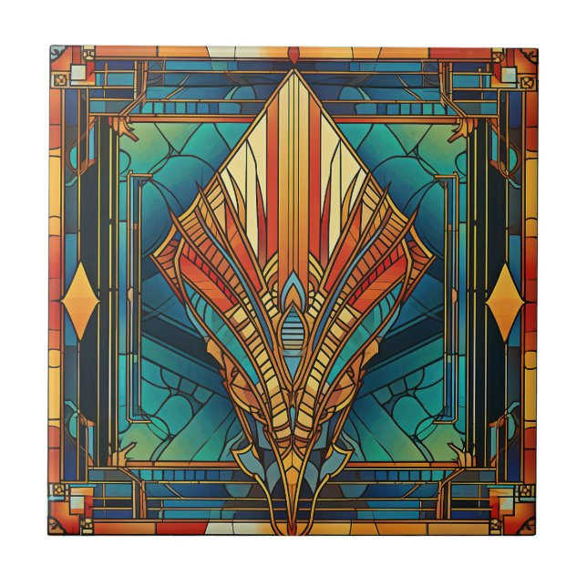 Art Deco Ceramic Tile (Front)