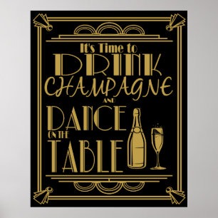 Art Déco C'est le moment de boire du champagne