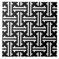 Art Deco Chinese Fret, Black and White