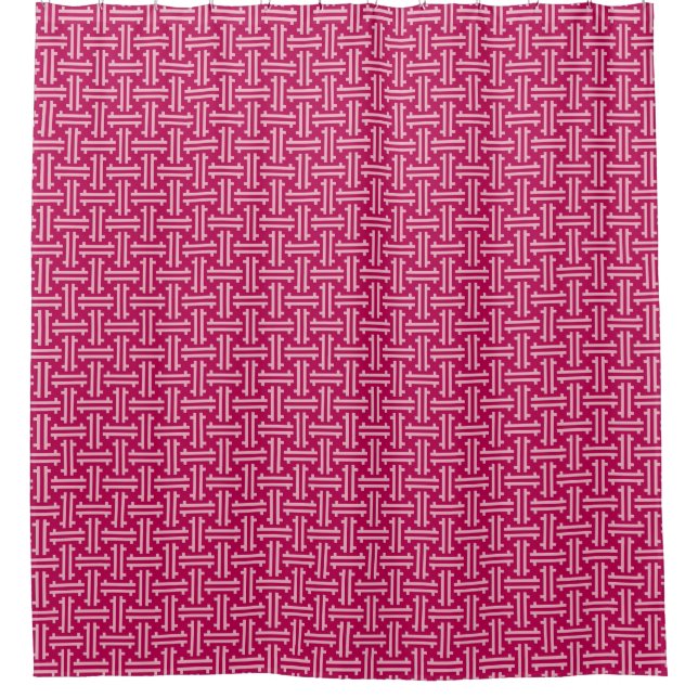Art Deco Chinese Fret, Fuchsia Pink (Front)