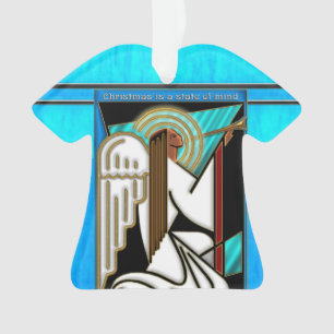 Art Deco Christmas Angel Personalized Ornament