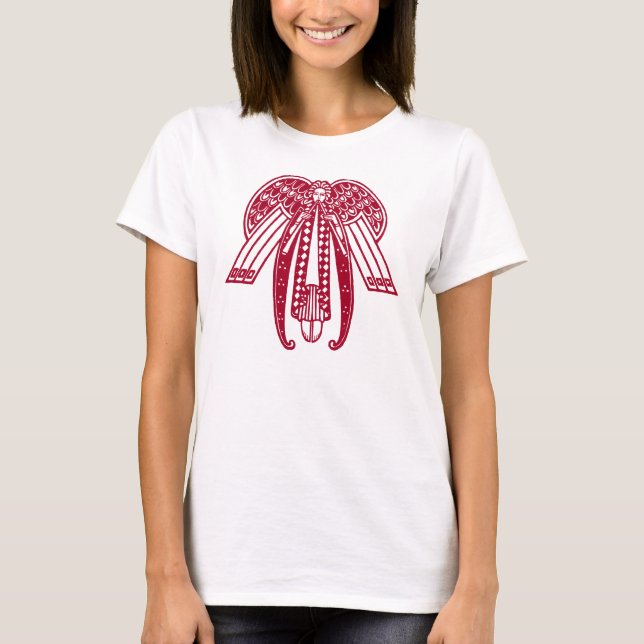 Art Deco Christmas Angel T-Shirt (Front)