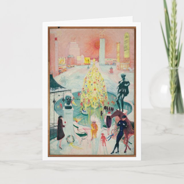 Art Deco Christmas Painting by Florine Stettheimer Card (Front)