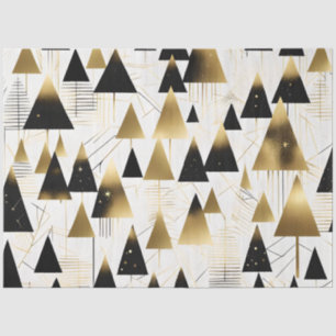 art deco christmas trees tissue paper