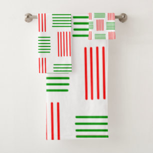 Art Deco Christmas Weave Bath Towel Set