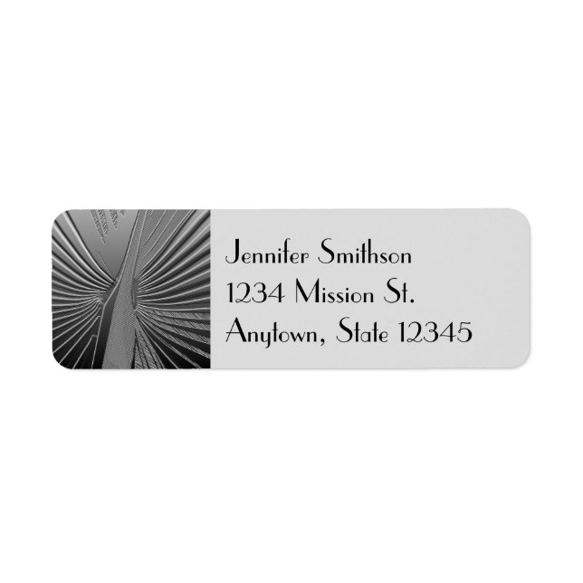 Art Deco chrome palm leaf - customizable (Front)