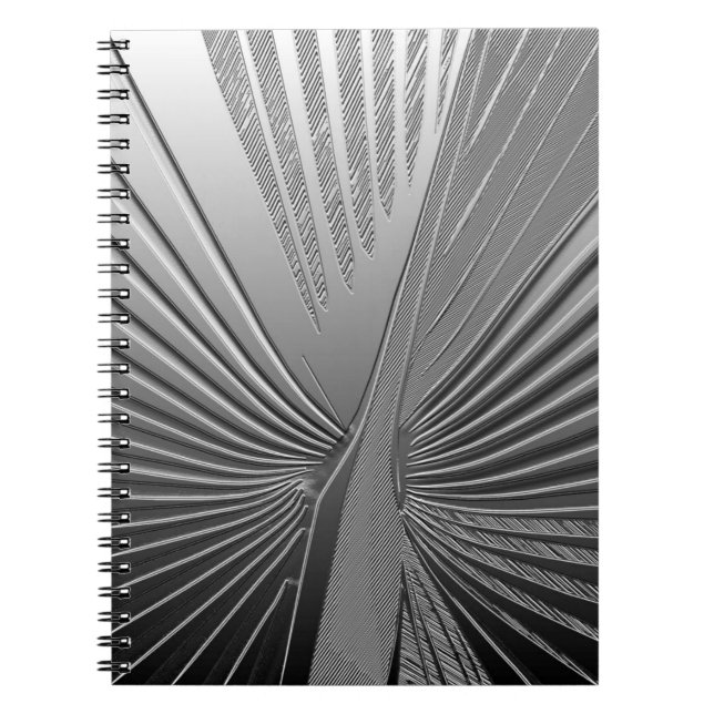 Art Deco chrome palm leaf Notebook (Front)