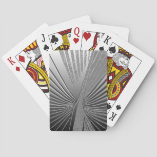 Art Deco chrome palm leaf Playing Cards