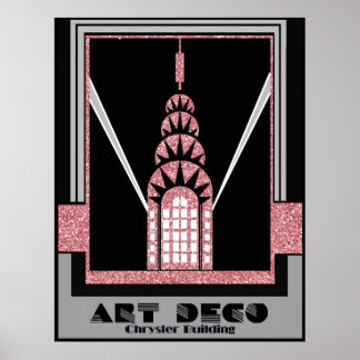 Art Deco Chrysler Building Poster