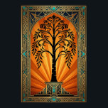 Art Deco Cinema Clapperboard Runner Gold Poster<br><div class="desc">A dynamic fusion of athletic energy and cinematic history. This unique Art Deco illustration features a stylized robotic runner in a starting block pose, with a head uniquely designed as a movie clapperboard. Set against a radiant golden sunburst and standing on a luxurious teal marble base, this artwork captures the...</div>