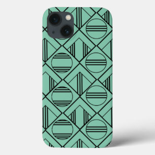 Art Deco Circles and Diamonds iPhone 13 Case