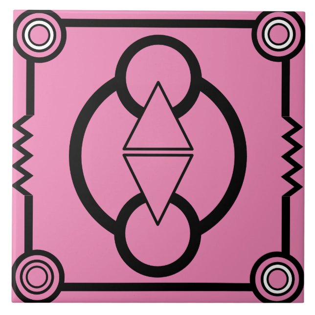 Art Deco Circles and Triangles and Colour Tile (Front)