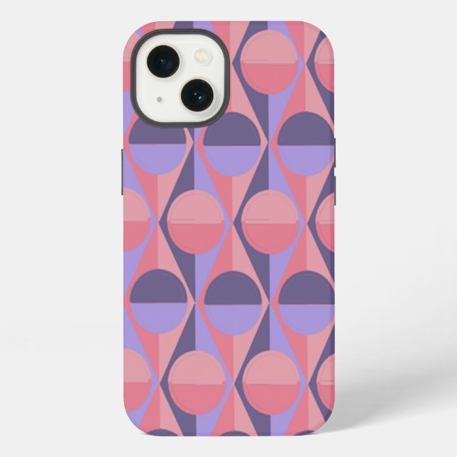 Art Deco Circles and Triangles  iPhone Case (Back)