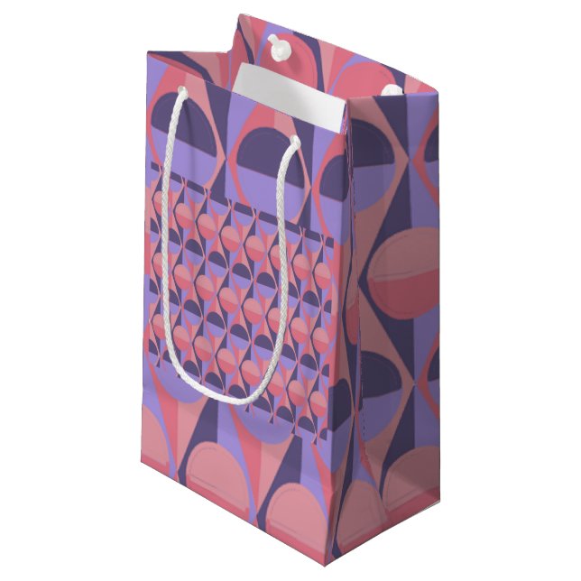 Art Deco Circles and Triangles  Small Gift Bag (Front Angled)