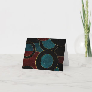 ART DECO CIRCLES BLANK ALL-OCCASION NOTECARD