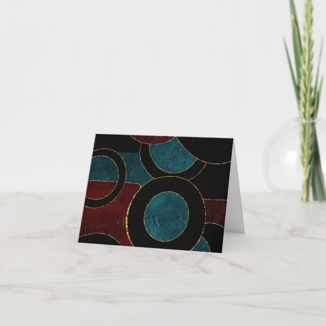 ART DECO CIRCLES BLANK ALL-OCCASION NOTECARD (Front)