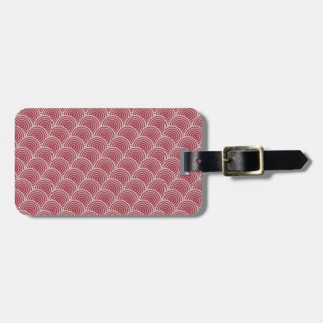 Art Deco circles Luggage Tag (Front Horizontal)