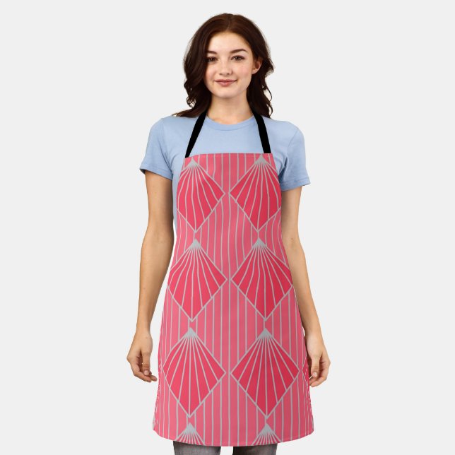 Art Deco Clam Shells  Apron (Worn)