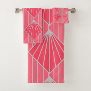 Art Deco Clam Shells Bath Towel Set