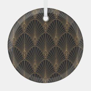 Art deco: classic geometric pattern. glass ornament