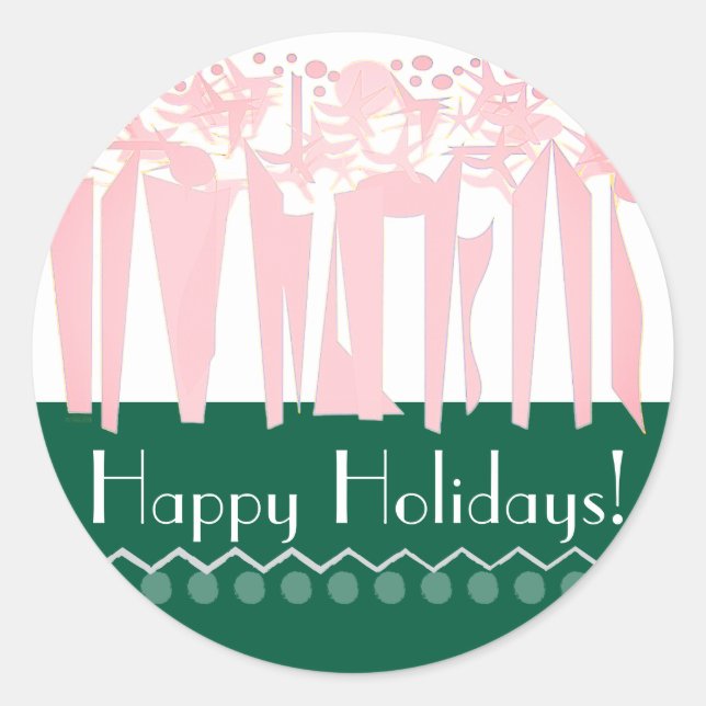  ART DECO CLASSIC ROUND STICKER (Front)