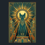 Art Deco Climbing Black Cat Wall Art<br><div class="desc">This playful art deco black cat climbs a stylized teal curtain with golden motion trails trailing behind. The geometric curtain folds and dynamic upward composition capture 1920s energy perfect for kitchens,  hallways and creative spaces.</div>