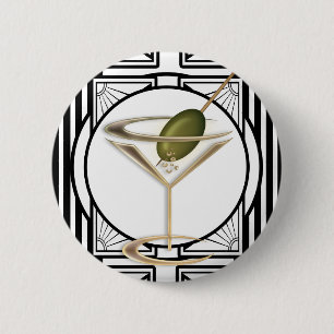 Art Deco Cocktails Buttons
