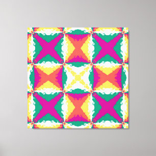 Art Déco Colorful Swirl Retro Art Abstrait