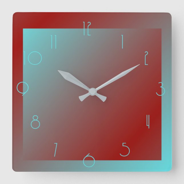 Art Deco colour Wall Clock (Front)