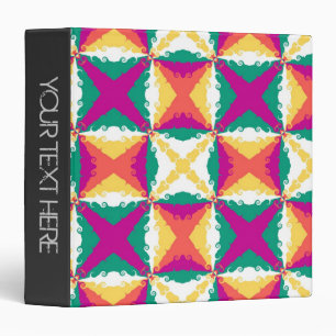 Art Deco Colourful Swirl Retro Abstract Art 2 Binder