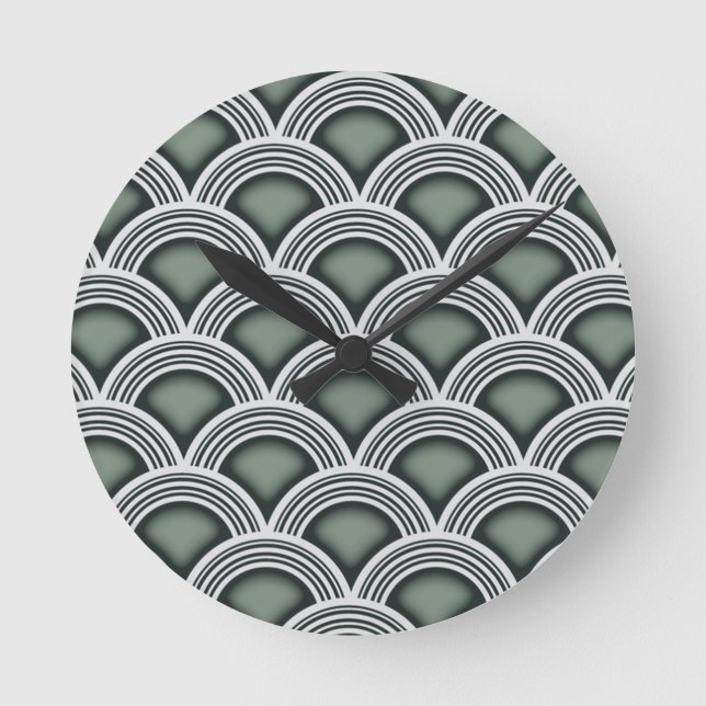 Art Deco Concentric Circles Clock (Front)